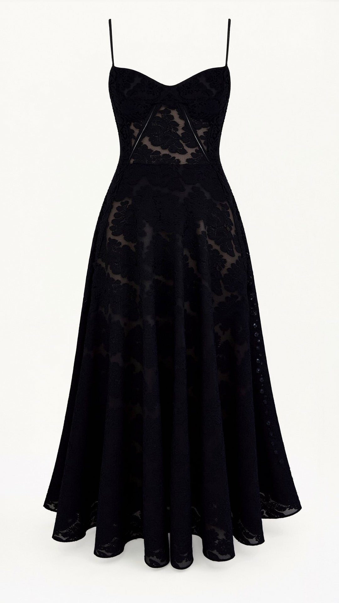 Cressida | Women's Floral Jacquard Corset Slip Maxi Dress