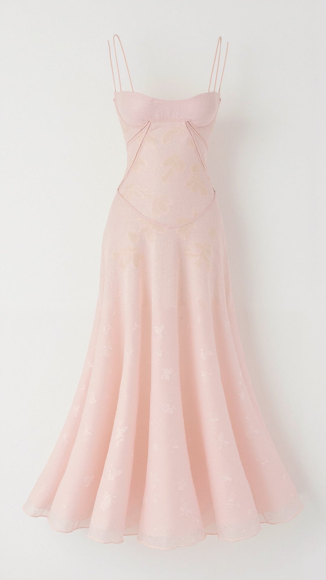 Cressida | Women's Floral Jacquard Corset Slip Maxi Dress
