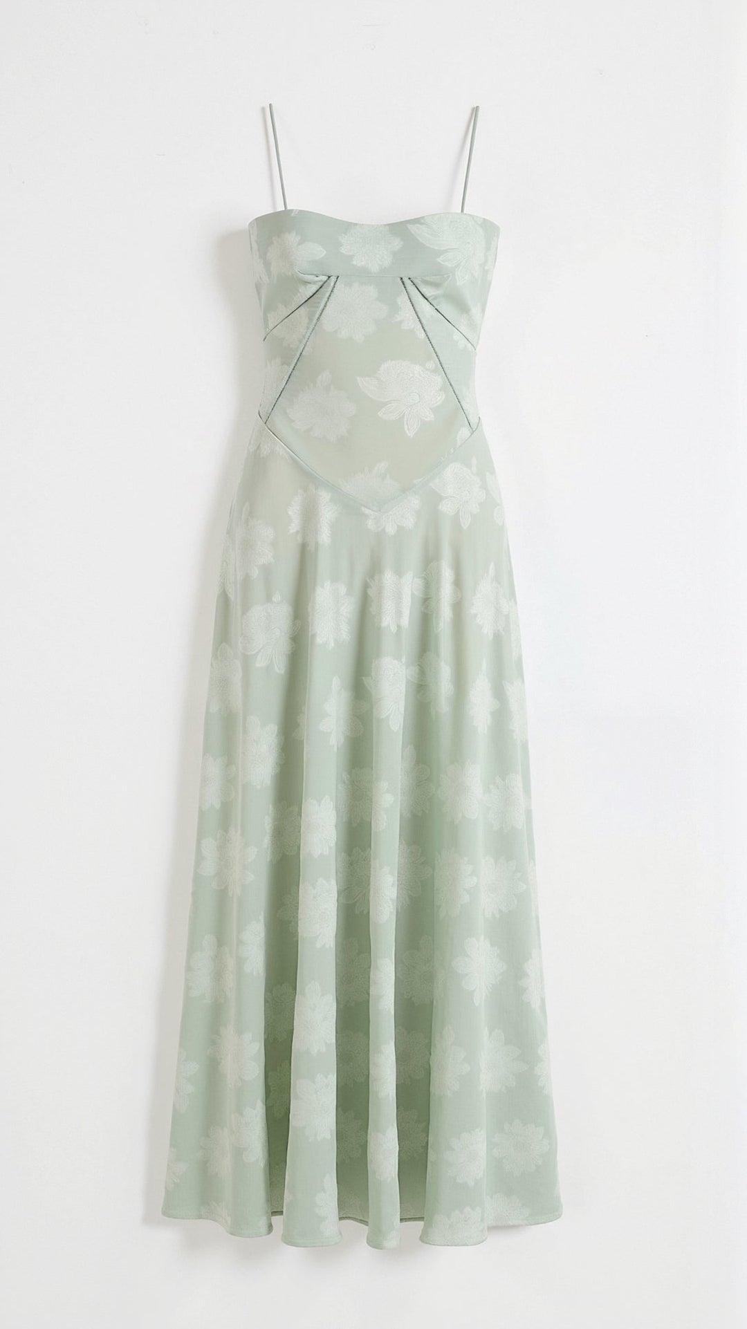 Cressida | Women's Floral Jacquard Corset Slip Maxi Dress