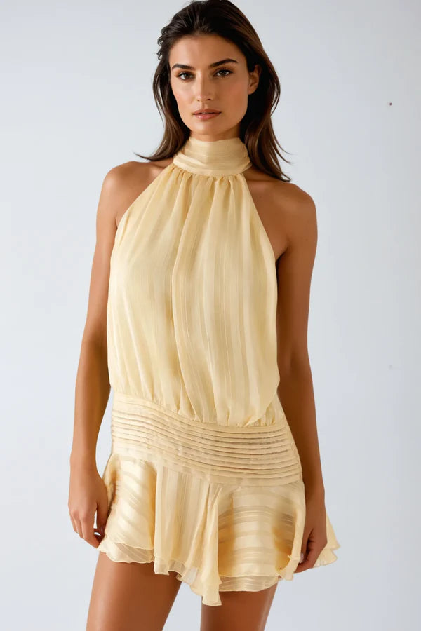 Aurelia | Women's Halter Neck Cocktail Mini Playsuit