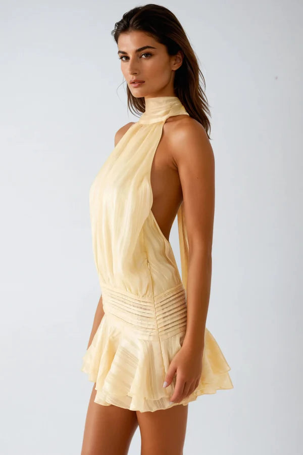 Aurelia | Women's Halter Neck Cocktail Mini Playsuit