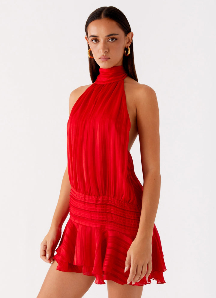 Aurelia | Women's Halter Neck Cocktail Mini Playsuit