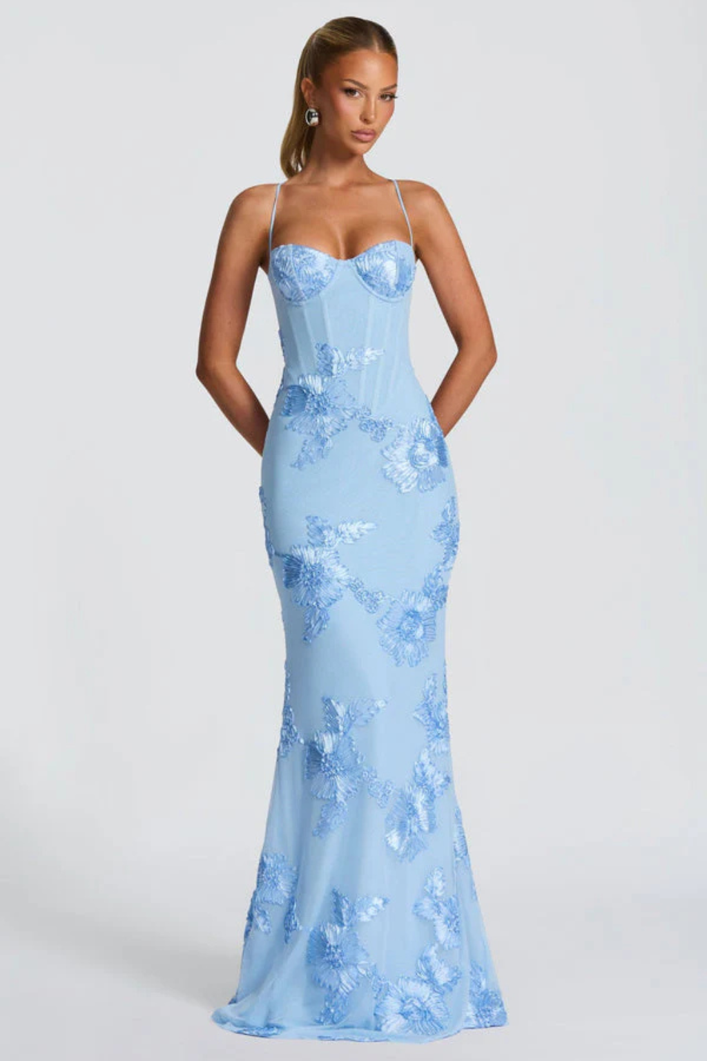 Aveline | Women's Wedding Guest Floral Corset Maxi-Dress