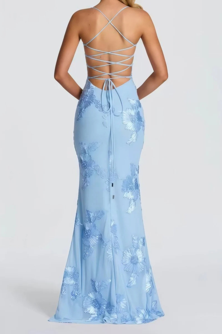 Aveline | Women's Wedding Guest Floral Corset Maxi-Dress