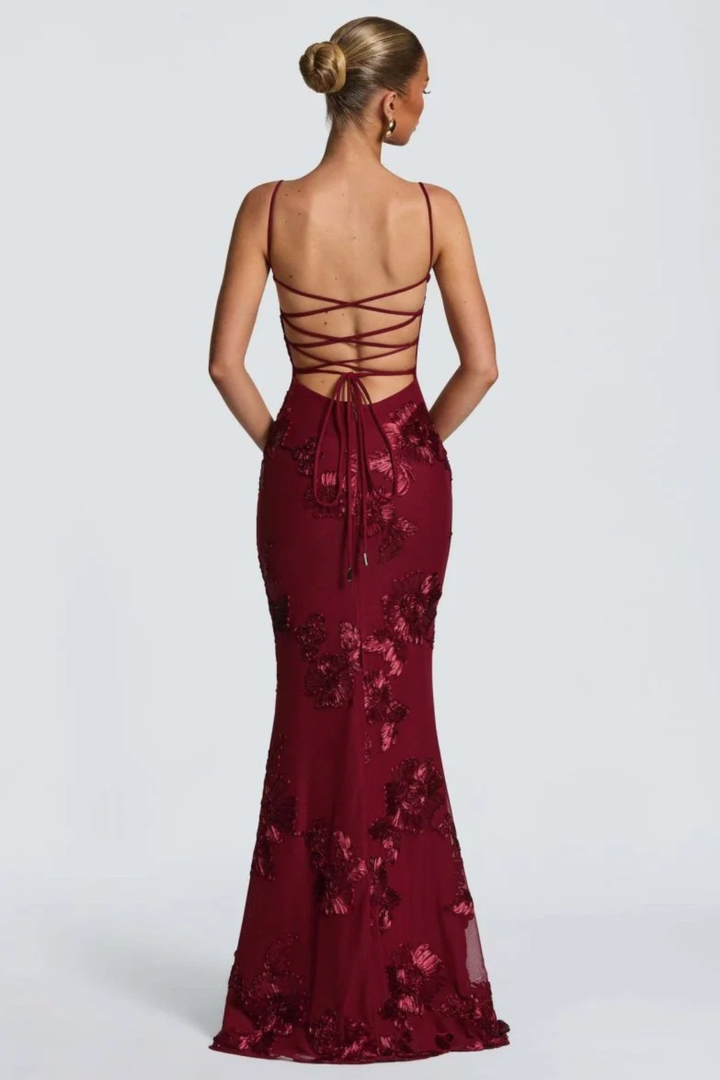 Aveline | Women's Wedding Guest Floral Corset Maxi-Dress