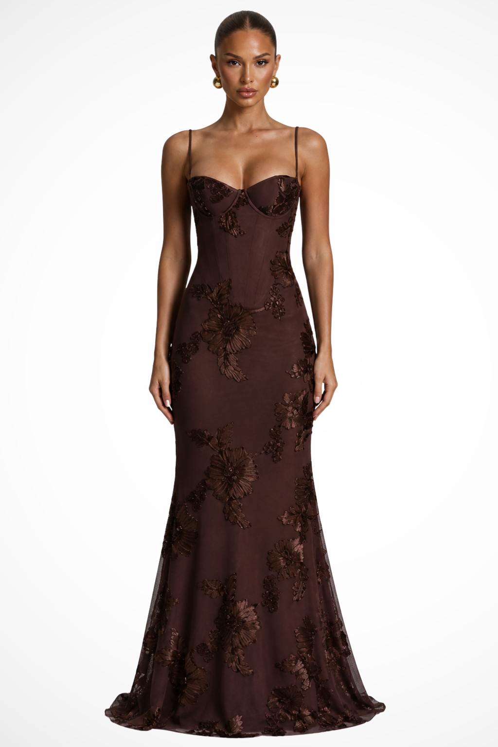 Aveline | Women's Wedding Guest Floral Corset Maxi-Dress