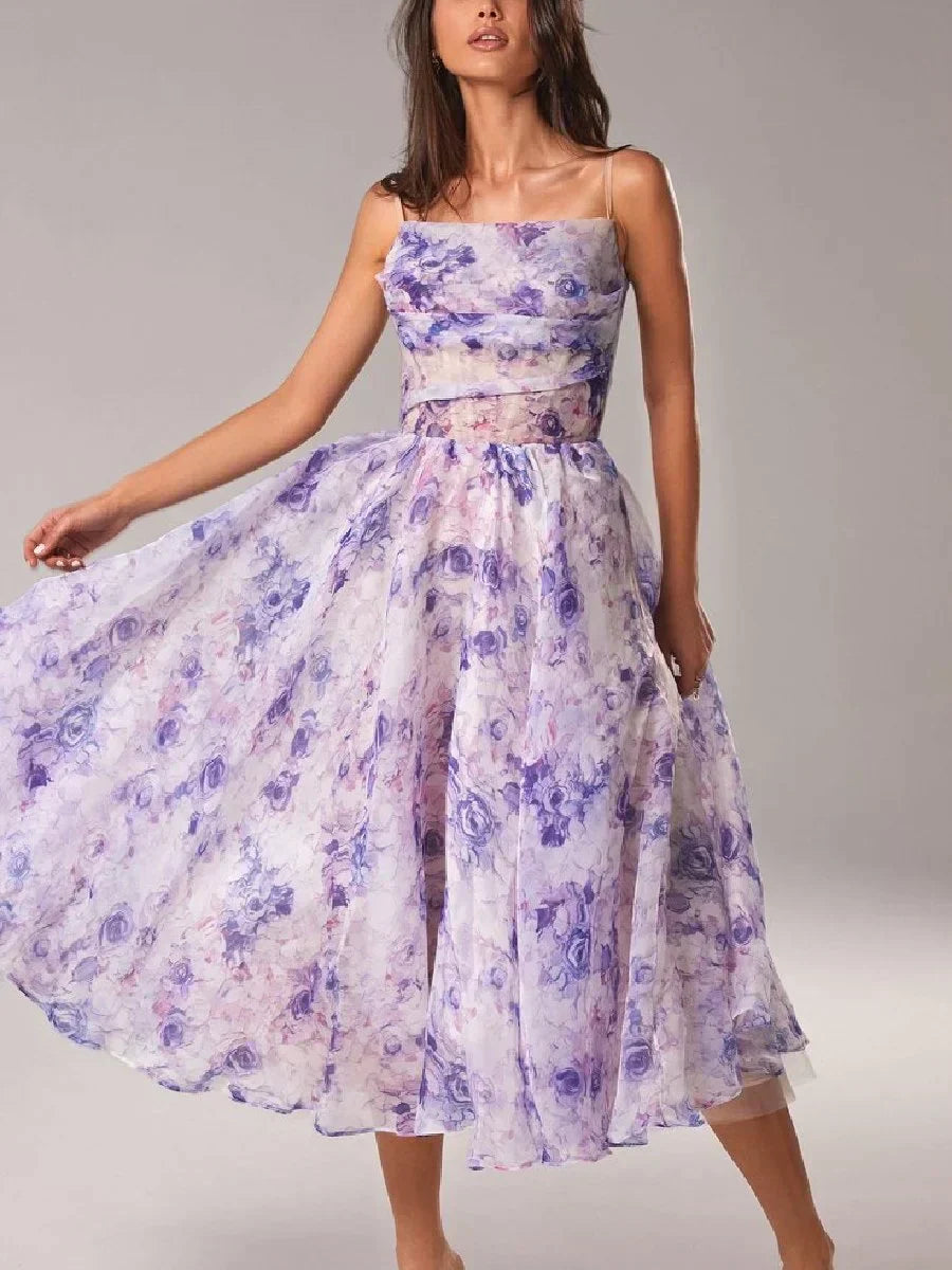 Beatrix | Women's Wedding Guest A-Line Floral Midi Dress