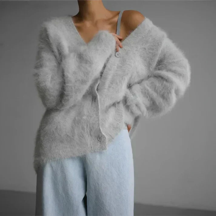 Beatrix | Women's Oversized V-Neck Long Sleeve Cardigan