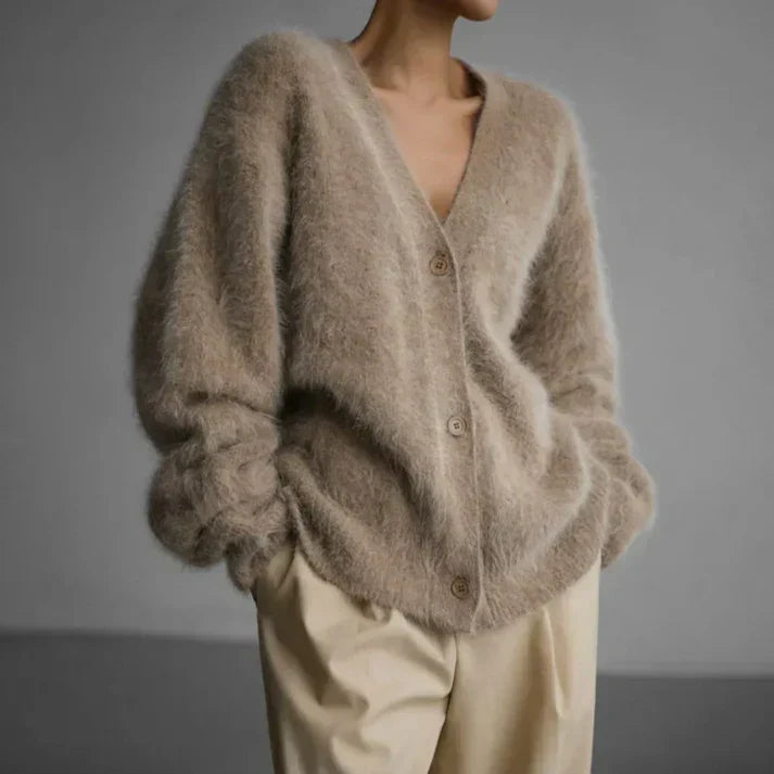 Beatrix | Women's Oversized V-Neck Long Sleeve Cardigan