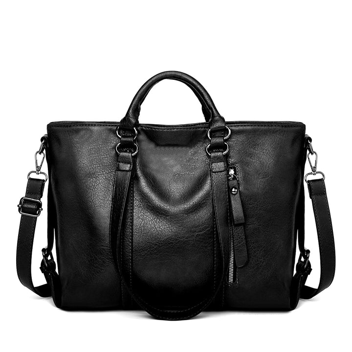 Shoulder Bag – Horizontal Shape, Zip Closure, Minimalist