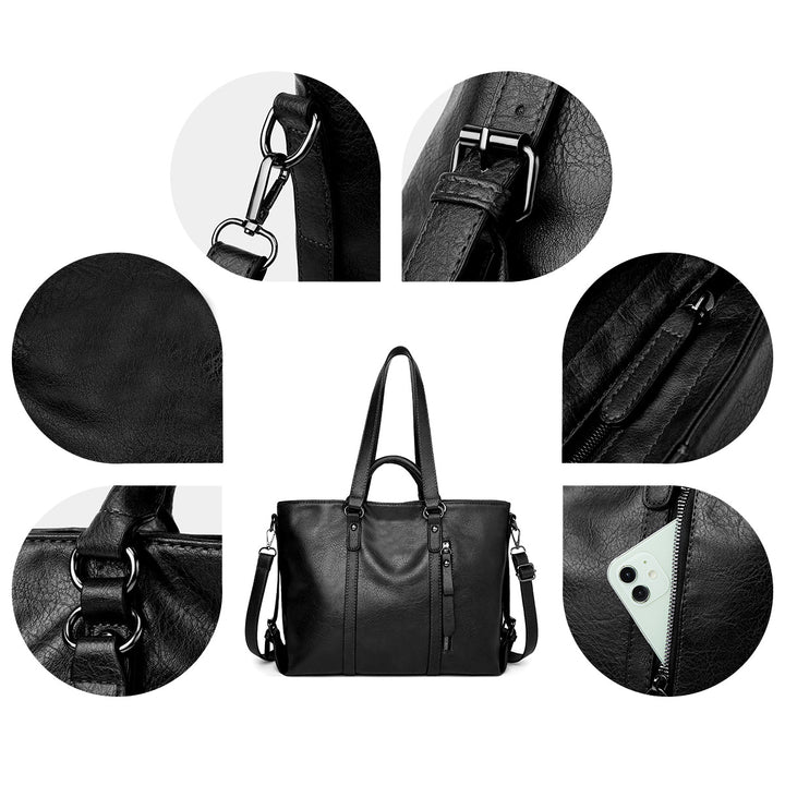 Shoulder Bag – Horizontal Shape, Zip Closure, Minimalist