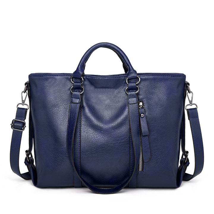 Shoulder Bag – Horizontal Shape, Zip Closure, Minimalist