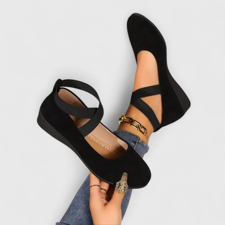 Bridget | Women's Orthopedic Crisscross Ankle Strap Flats