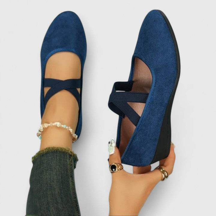 Bridget | Women's Orthopedic Crisscross Ankle Strap Flats