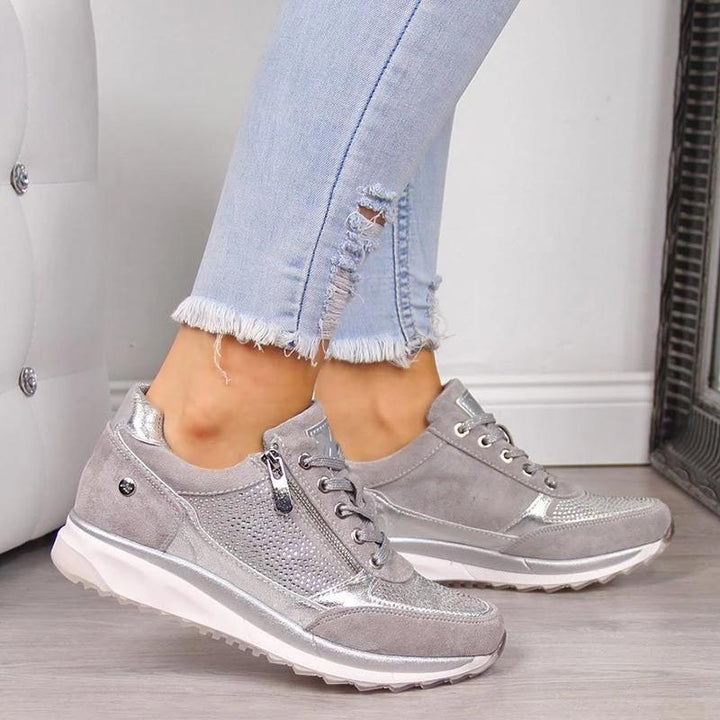 Bridget | Women's Orthopedic Zip Lace-Up Trainers