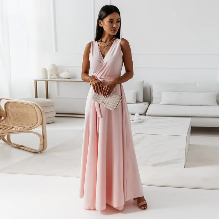 Cecelia | Elegant Women's Wedding Guest Sleeveless Maxi Dress