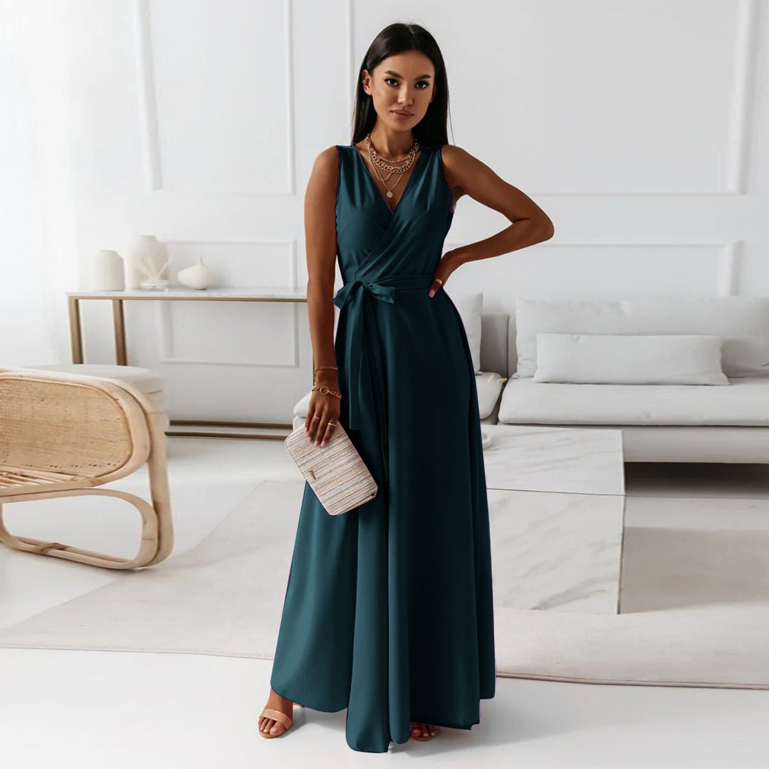 Cecelia | Elegant Women's Wedding Guest Sleeveless Maxi Dress