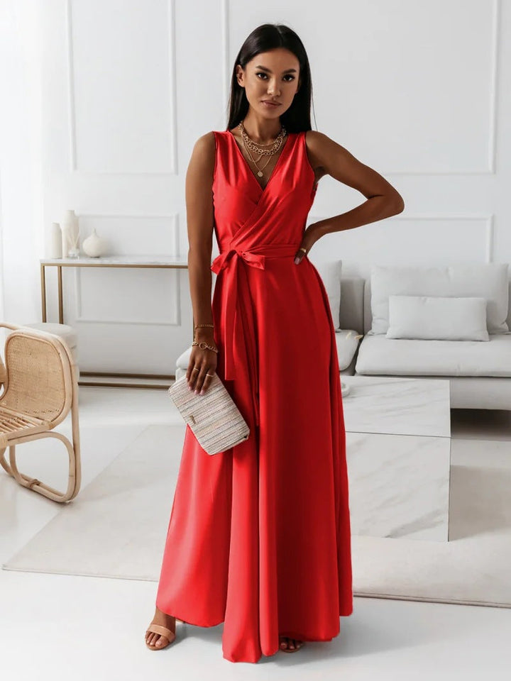 Cecelia | Elegant Women's Wedding Guest Sleeveless Maxi Dress