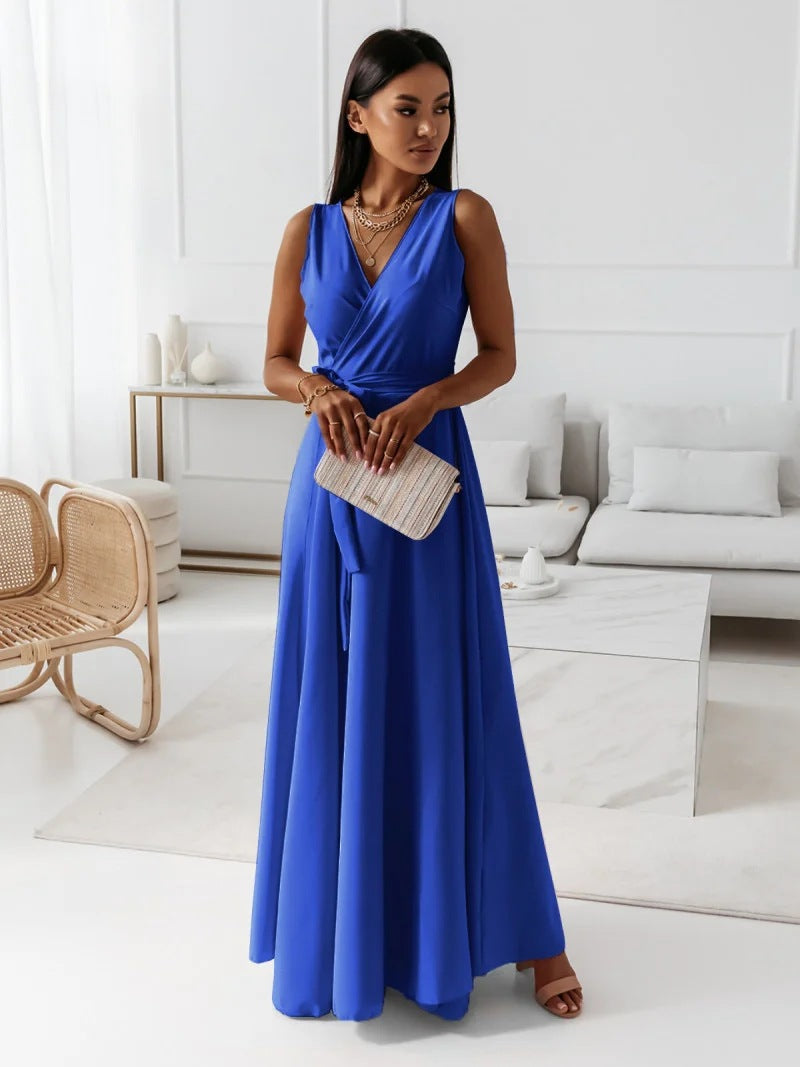 Cecelia | Elegant Women's Wedding Guest Sleeveless Maxi Dress