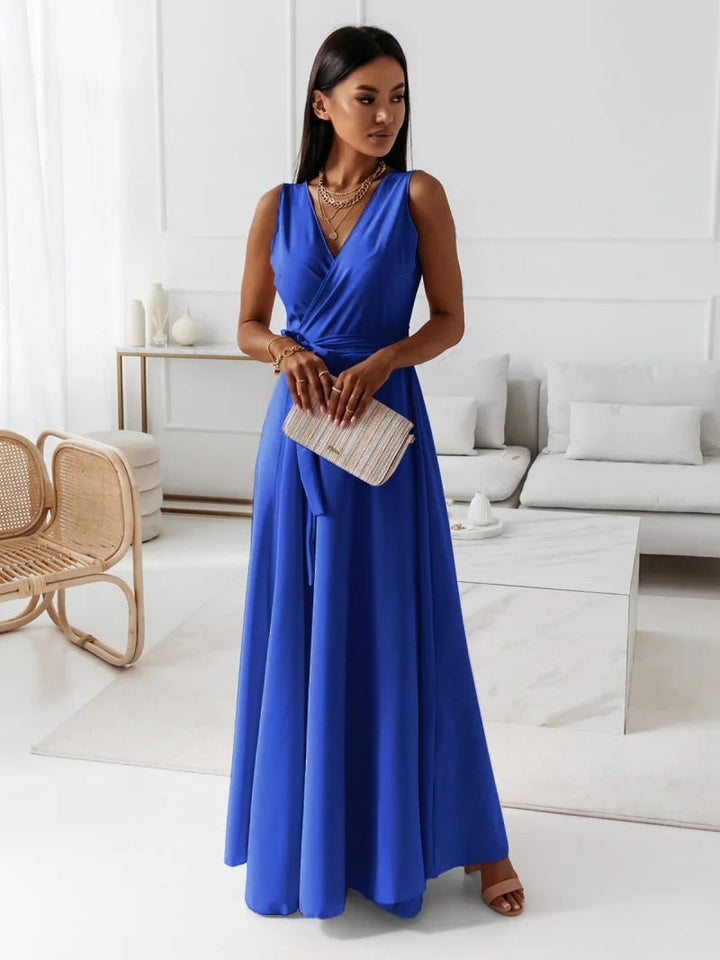 Cecelia | Elegant Women's Wedding Guest Sleeveless Maxi Dress