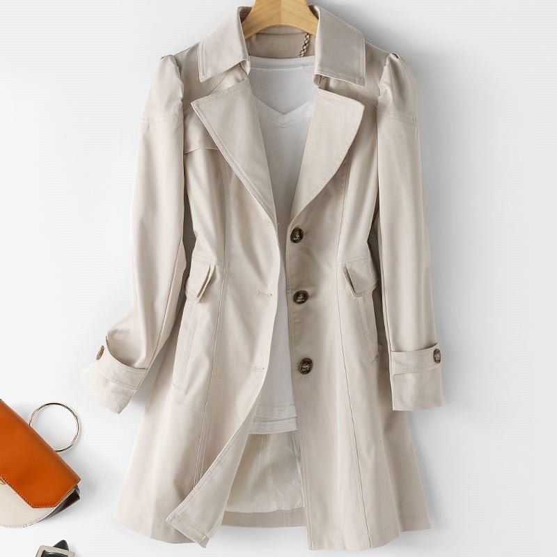 Charlotte | Women's Notch Collar Longline Trench Coat