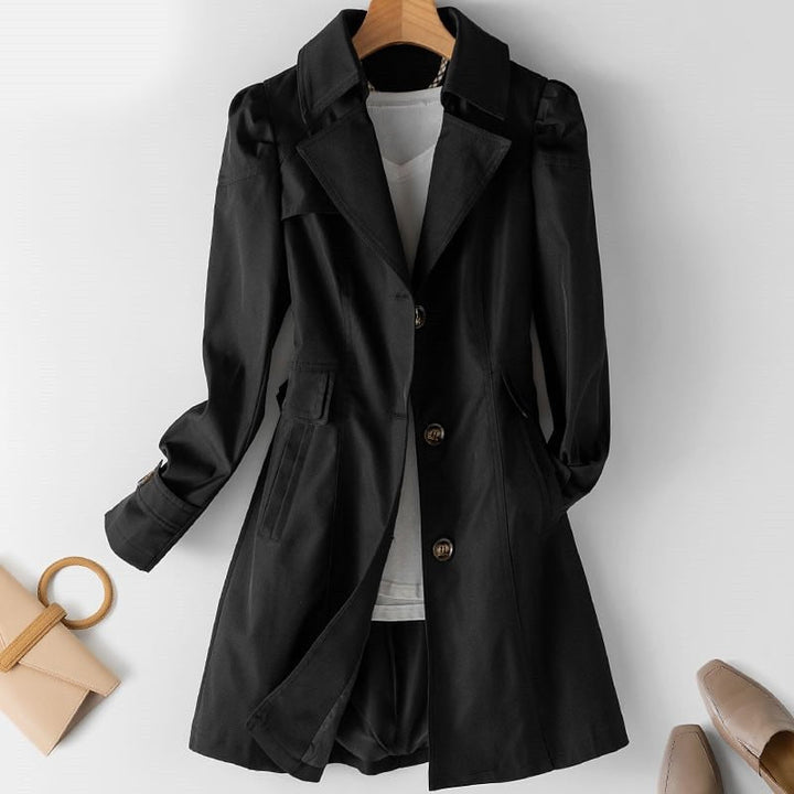 Charlotte | Women's Notch Collar Longline Trench Coat