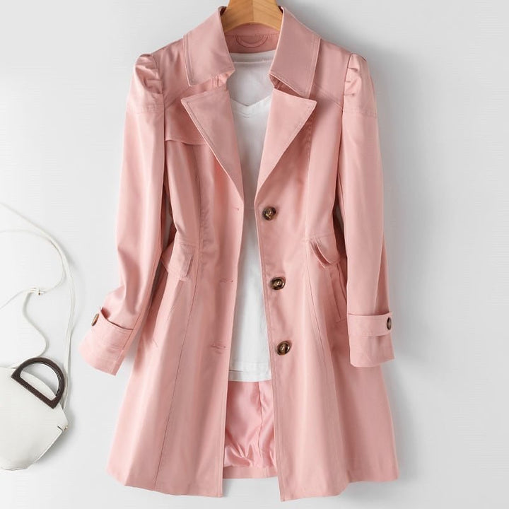 Charlotte | Women's Notch Collar Longline Trench Coat
