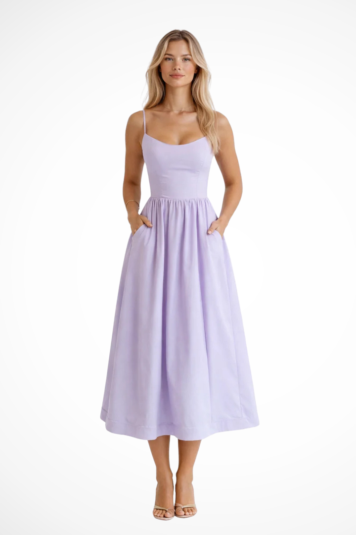 Clara | Women's Wedding Guest Ascot Style A-Line Midi-Dress