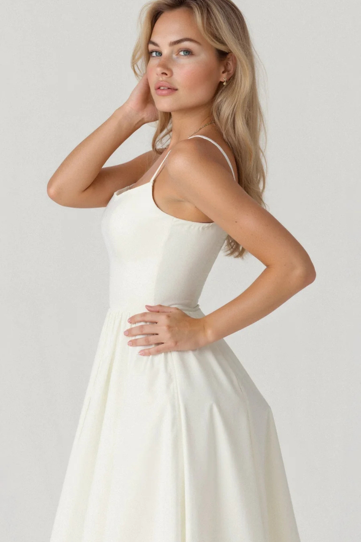 Clara | Women's Wedding Guest Ascot Style A-Line Midi-Dress
