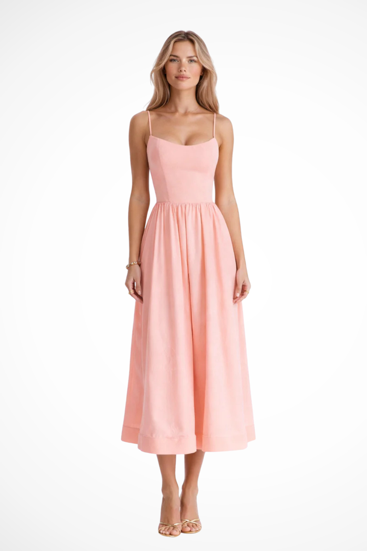 Clara | Women's Wedding Guest Ascot Style A-Line Midi-Dress