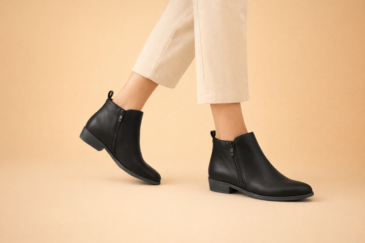 Clara | Women's Orthopedic Side Zip Block Heel Ankle Boots