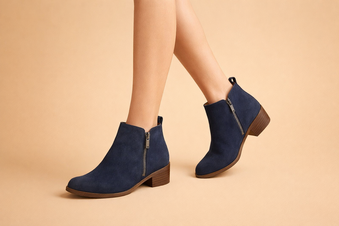 Clara | Women's Orthopedic Side Zip Block Heel Ankle Boots