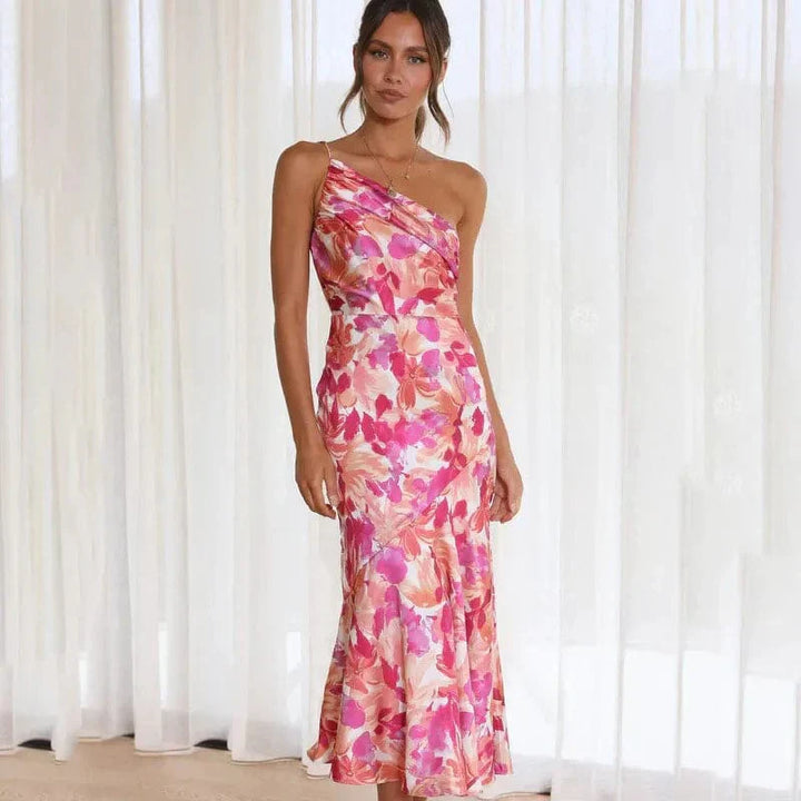 Clarabelle | Women's Wedding Guest Sleeveless Floral Midi Dress