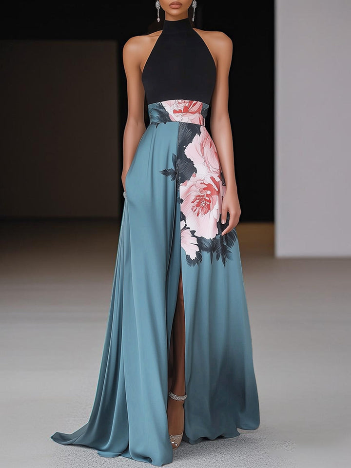Clarissa | Women's Wedding Guest Floral Sleeveless Maxi Dress