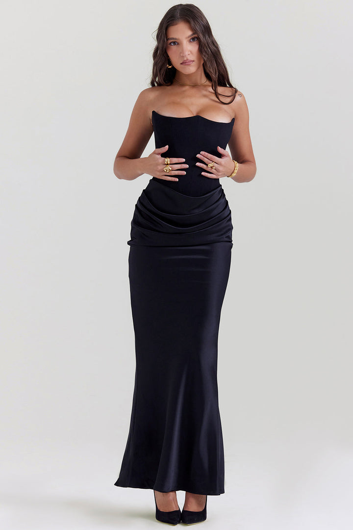 Constance | Women's Wedding Guest Off Shoulder Maxi Dress