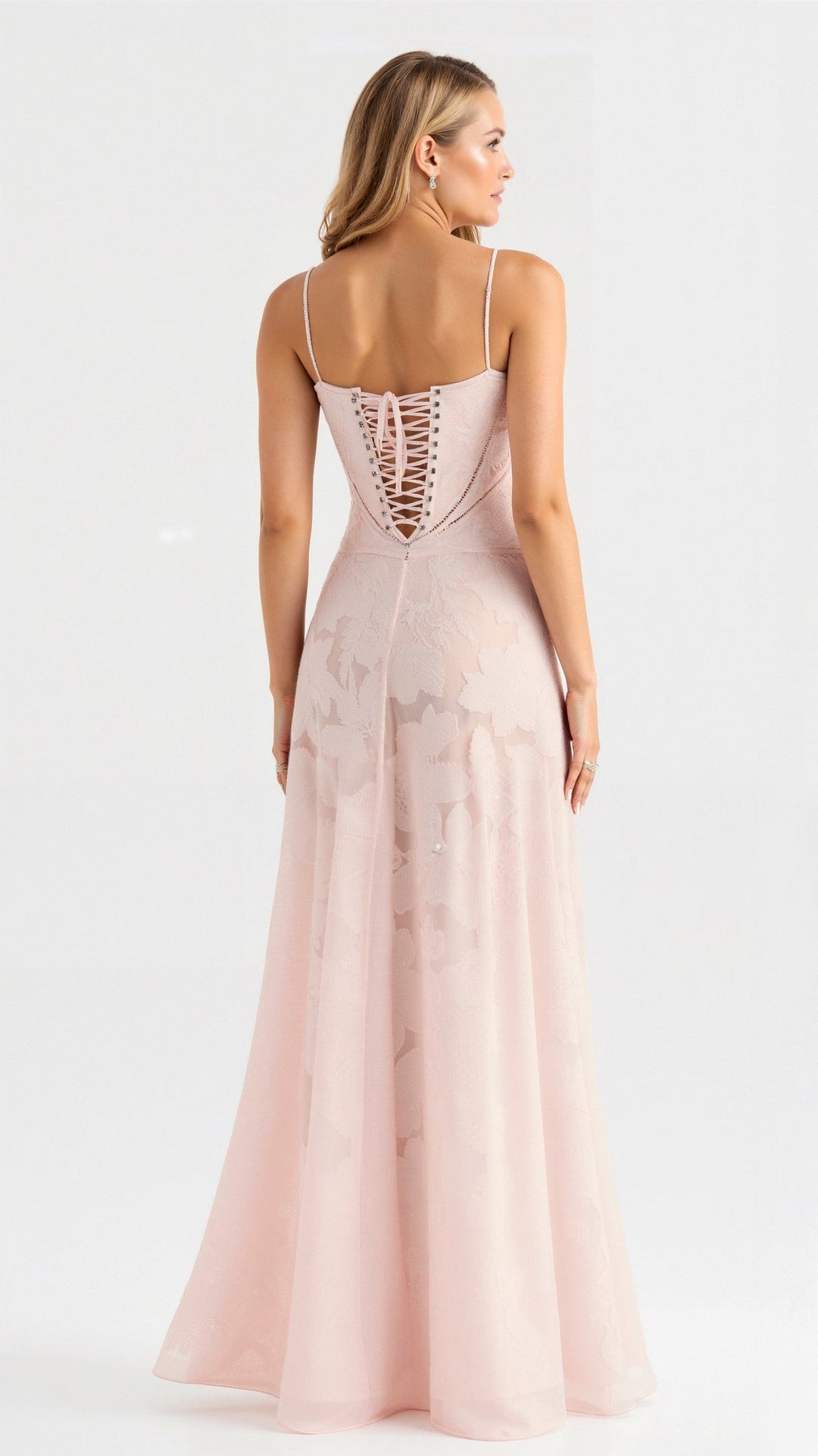 Cressida | Women's Floral Jacquard Corset Slip Maxi Dress
