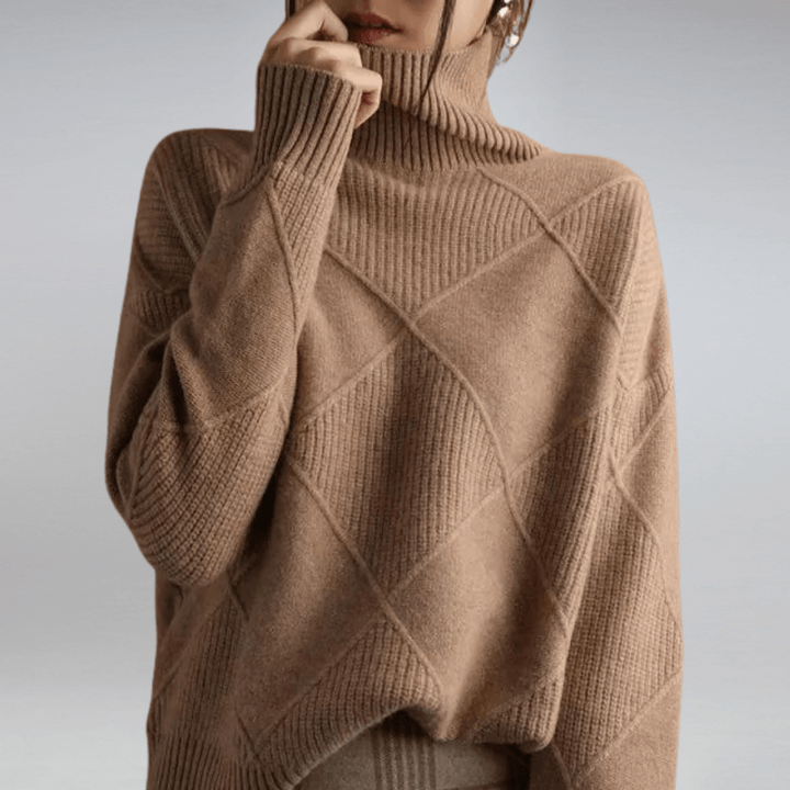 Cressida | Women's Knit Mock Neck Long Sleeve Jumper