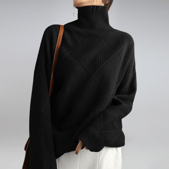 Cressida | Women's Knit Mock Neck Long Sleeve Jumper