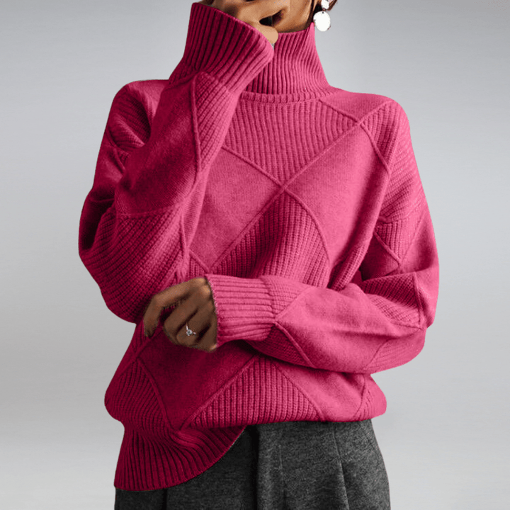 Cressida | Women's Knit Mock Neck Long Sleeve Jumper