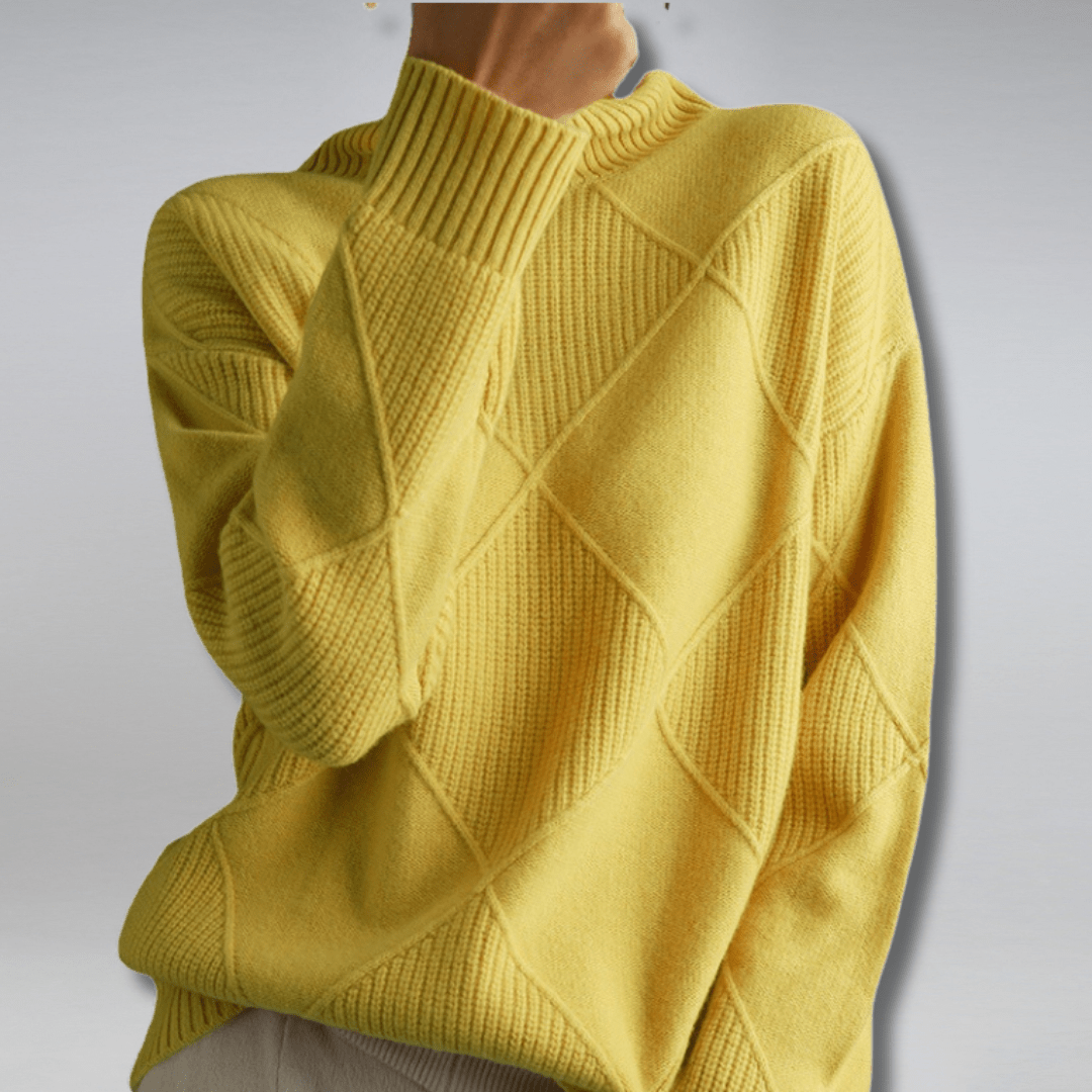 Cressida | Women's Knit Mock Neck Long Sleeve Jumper