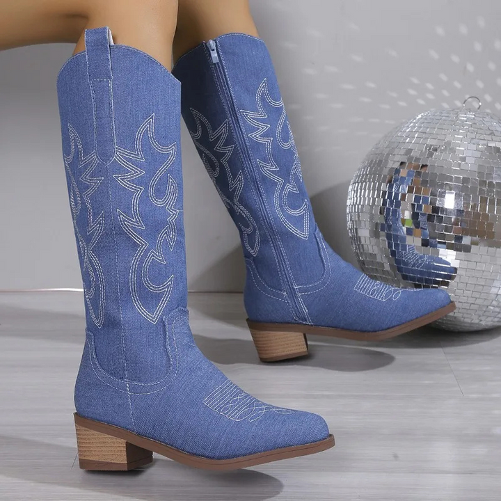 Daisy | Women's Orthopedic Cowgirl Knee-High Boots