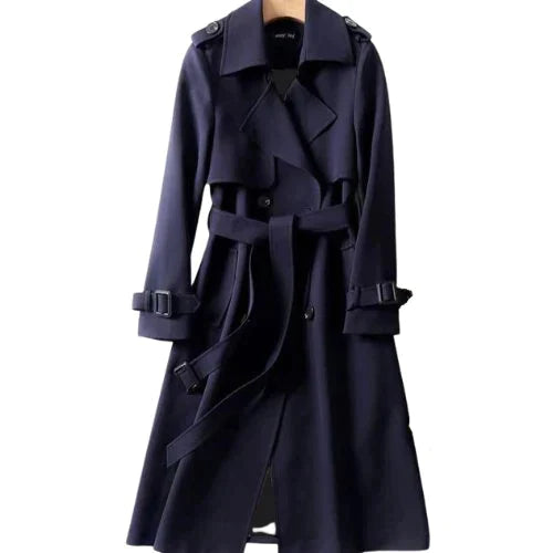 Elodie | Women's Classic Buckle Cuff Long Trench Coat