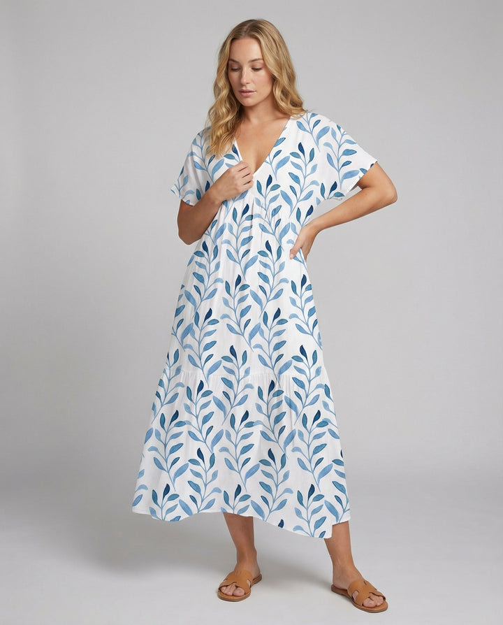 Elowen | Women's Wedding Guest V Neck Maxi Dress