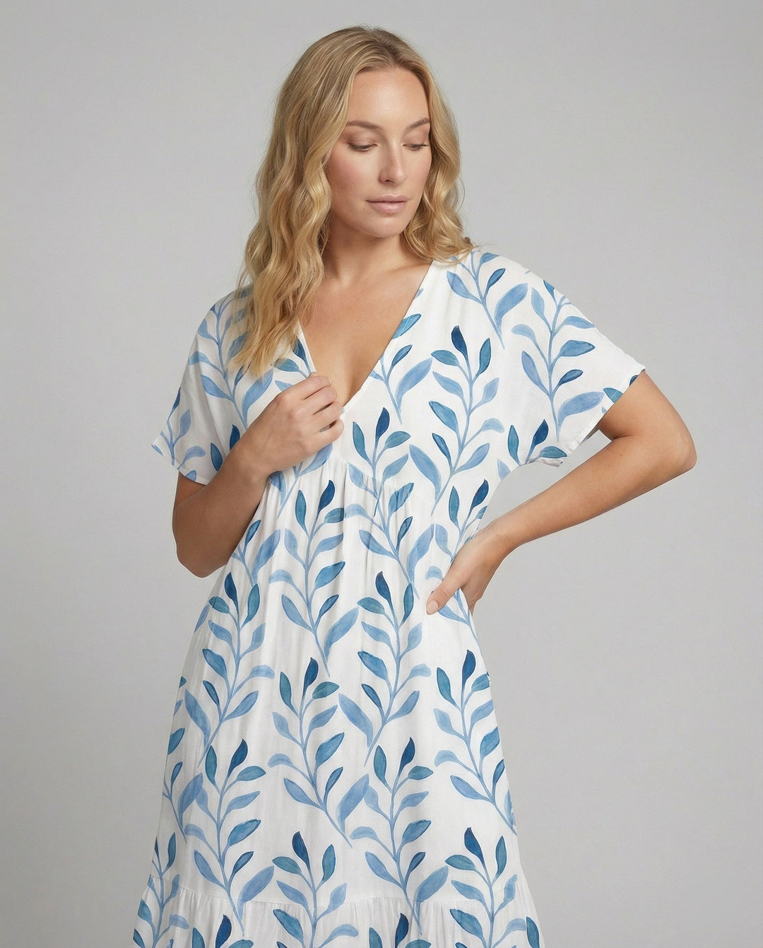 Elowen | Women's Wedding Guest V Neck Maxi Dress