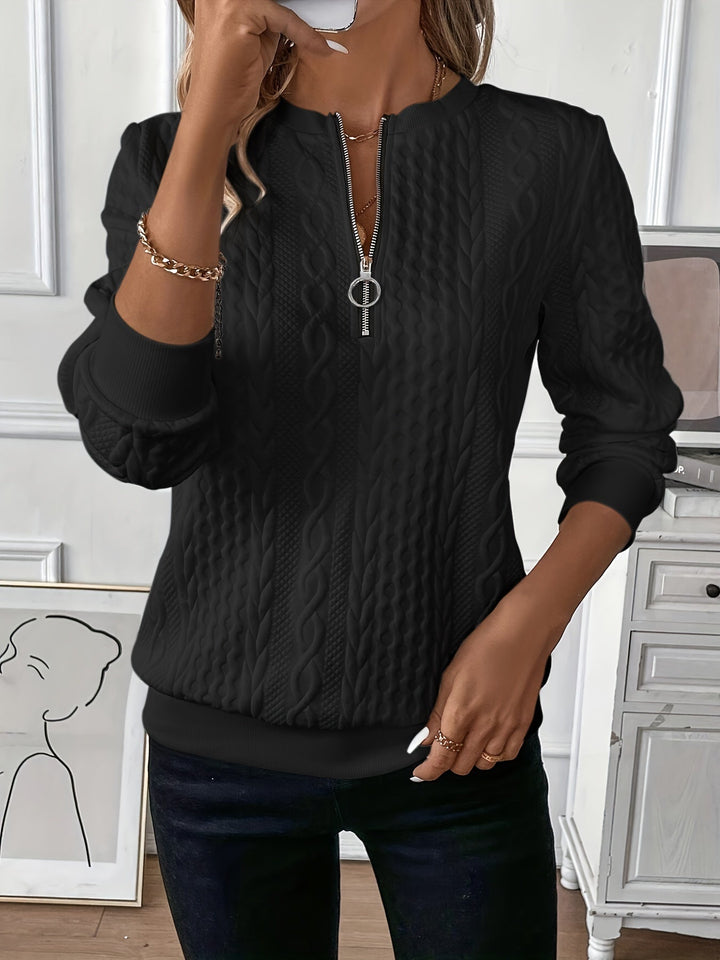 Florence | Women's Knit Zip Up Long Sleeve Jumper