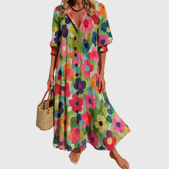Florence | Women's Summer Dress Boho Beach Maxi Floral