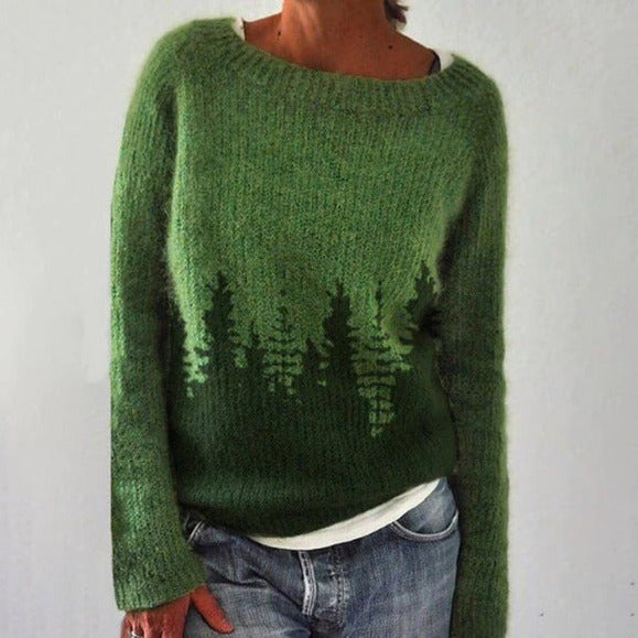 Freya | Women's Fair Isle Yoke Crew Neck Jumper