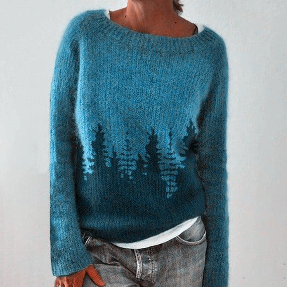 Freya | Women's Fair Isle Yoke Crew Neck Jumper