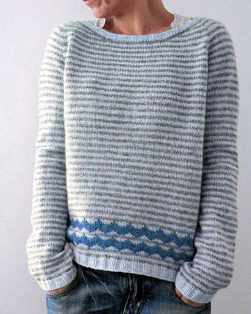 Freya | Women's Fair Isle Yoke Crew Neck Jumper