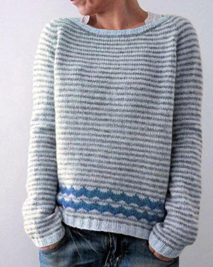 Freya | Women's Fair Isle Yoke Crew Neck Jumper